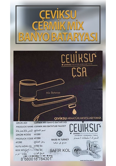 Çermik Mix Model Banyo Bataryası Krom