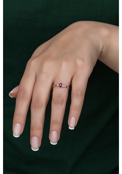 Gümüş Prenses Yüzük Rose Gold Kaplama 925 Ayar Gümüş Rose Gold (511779963)