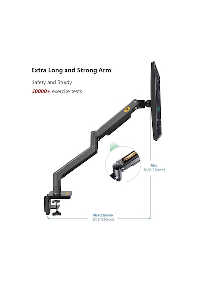 North Bayou G45 Lcd/led/masaüstü Hareketli Monitör Askı Aparatı Gazlı Hidrolik Kol