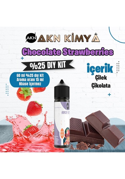 Chocolate Strawberries Yoğun Dıy Kit Çilek Çikolata Gıda Aroması %25 Oranda Aroma İçerir Hazır Değildir 60 Ml