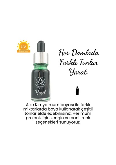 Yeşil Sıvı Mum Boyası 30 Ml
