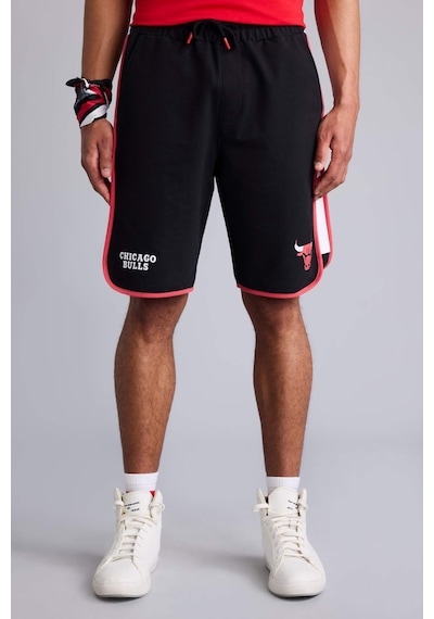 Defacto Nba Chıcago Bulls Standart Fıt Kısa Paça Şort A3822ax26spbk81 Siyah-bk81