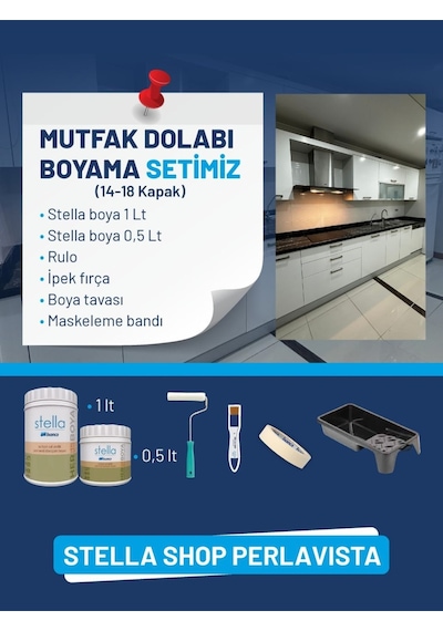 Stella Mutfak Dolabı Boyama Seti 14-18 Kapak Diğer