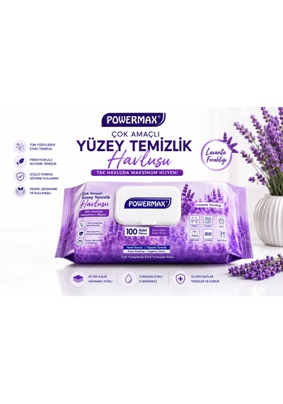 Powermax Çok Amaçlı Yüzey Temizlik Havlusu 3 Lü Paket