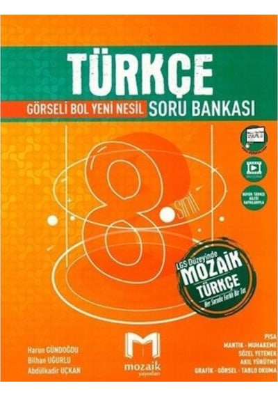 Mozaik Yayınları 8.Sınıf Türkçe Soru Bankası