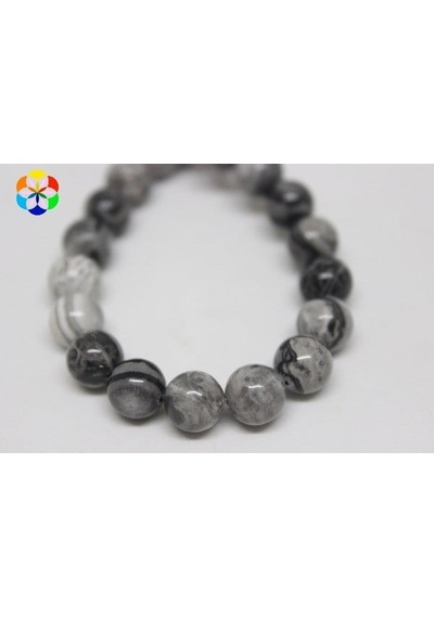Jasper Taşı YARIM Dizi 8mm (9808) (18cm uzunluğundadır)