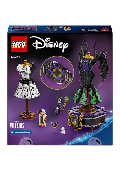 LEGO® ǀ Disney Kötüleri Malefiz'in ve Cruella De Vil'in Elbiseleri 43262 - 9 Yaş ve Üzeri Çocuklar için Yaratıcı Oyuncak Yapım Seti (524 Parça)
