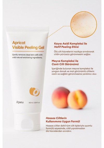 Kayısı Asidi Ve Meyve Özleri İçeren Peeling Jel A'pıeu Apricot Visible Peeling Gel 61805072