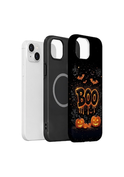 Velvoria Valestra Boo Pumpkin Poster Apple iPhone Uyumlu 15 Magsafe Koruma Kılıfı Valestra Magline - Boo Pumpkin Poster