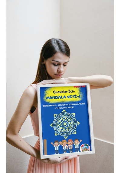 Çocuklar İçin Mandala Boyama Seti-1 20 Süper Poster Mandala