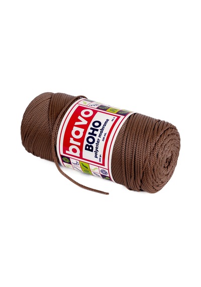 Boho Polyester Makrome İplik 2 Mm 200 Gr 230 Metre No: 4 Renk Kodu: 205 Taba