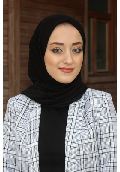 Kadın Siyah Penye Şal Siyah