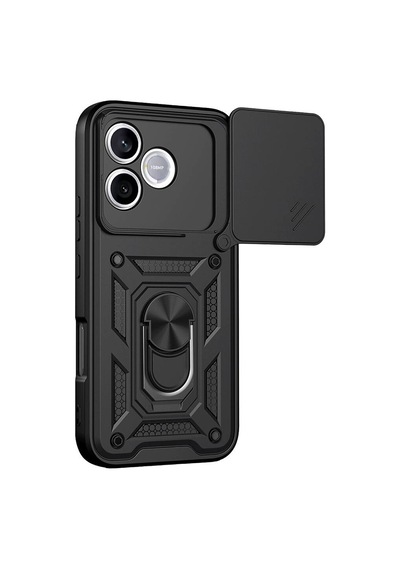 Huawei Honor 600 Lite Pars Lens Yüzüklü Silikon - Siyah Evimdeyokyok