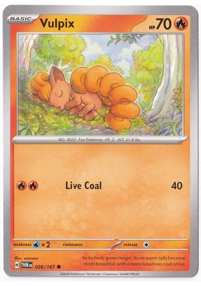 Vulpix 026/167 - Twilight Masquerade - Pokemon Kartı Mint