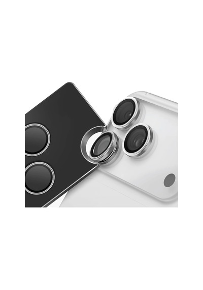 Linktech Apple Uyumlu iPhone 16 Pro / 16 Pro Max Crystal Seri Safir Kamera Lens Gri