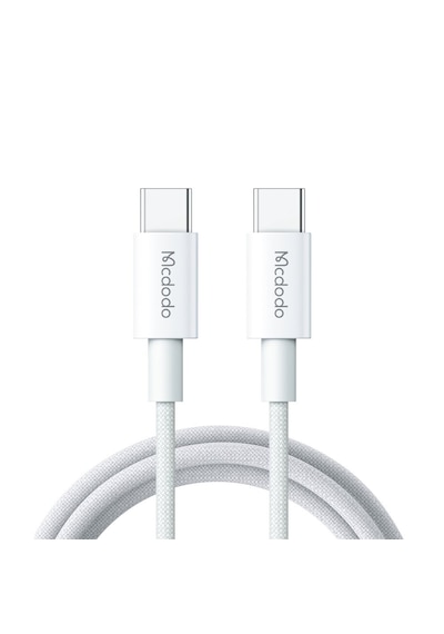 Mcdodo CA-2770 60 W Type-c To Type-c Şarj Ve Data Kablosu Beyaz - 1.2 M