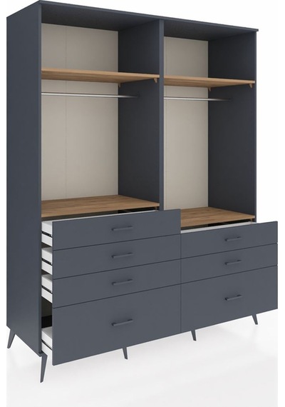 Kronos Gardrop 4 Raflı 7 Çekmeceli 2 Askılı 176x59x221 Antrasit-çam/antrasit Çam/antrasit Kronos Gardrop 4 Raflı 7 Çekmeceli 2 Askılı 176x59x221 Antrasit-çam/antrasit Çam/antrasit