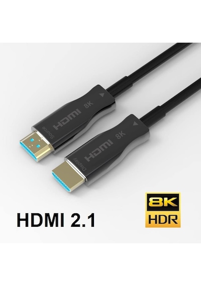 Aoc Fiber Hdmi 2.1 Kablo - 48gbps, 8k 60hz, 4k 120hz, 4k 60hz, Earc, Hdr, D-hdr, Hdcp2.3, Dolby Standart
