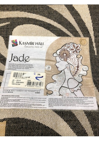 Kaşmir Halı Jade 165X250 Z 012-02 Gri Siyah Beyaz 4 M2 Halı !