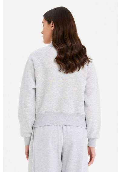 Defacto Loose Fıt Baskılı Fermuarlı Sweatshirt G8117ax26spgr256 Gri-gr256