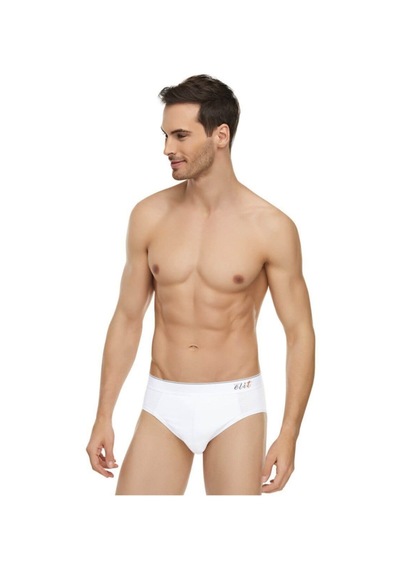 Tutku Elit Erkek Beyaz Incebel Kemerli 12'li Paket Slip Külot Beyaz