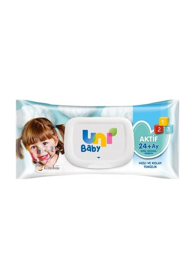 Uni Baby Aktif Bebek Islak Mendil 24+ Ay 52 Adet 1000'li Set
