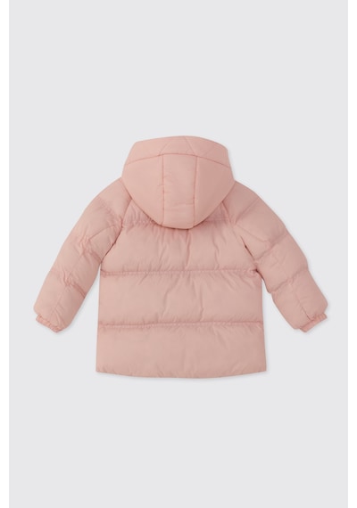 Panço Kız Bebek Ön Kapaması Fermuarlı Pembe Kaban 2521GB28004