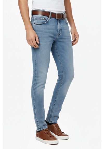 Erkek Silim Fit Jeans Model Pantolon 310 Bgl-st04976 Buz Mavi