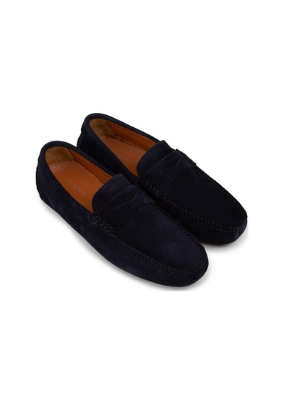 Deery Erkek Hakiki Süet Lacivert Penny Loafer - E0920mlcvc01