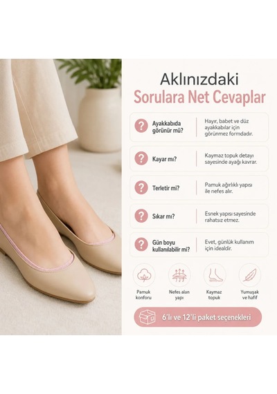 Çorap Giyim Kadın Hayvan Figürlü Görünmez Ekonomik Babet Çorabı 12 Li Paket Kaymaz Topuklu Pamuklu Ekru, Pembe, Nane Yeşili Çok Renkli