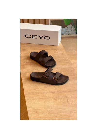 Ceyo Bahama-10 Kahve Kadın Terlik