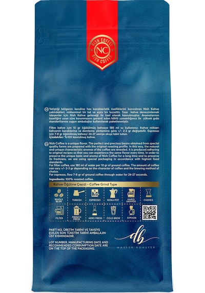 Nish Filtre Kahve Decaf Kafeinsiz 1 Kg Öğütülmüş