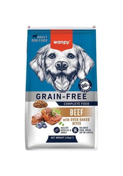 Tahılsız Sığır Etli Yetişkin Köpek Maması 12 Kg Wanpy