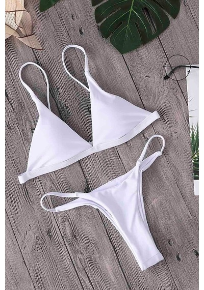 Angelsin Üçgen Bikini Takım - Gri