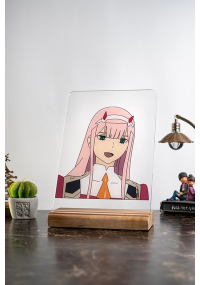 Darling In The Franxx Ev Zero Two Severlere Masa Dekoratif Ahşap Obje