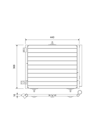 Valeo 812734 Kondenser P207-p208-p1007-p2008 05 -c2-c3-c3 Iı 03 Ds 3 14 1.4 1.6hdı Kurutucu İle Al/al 420x371x1 6 6455.jf-96530359-6455.al-6455.ha 1 Takım
