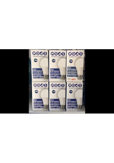 NOAS 9W LED 6'LI BEYAZ IŞIK