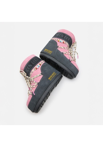 Hj05 Grey/rose Bot Kar Kadın 80d1409730 Moon Boot Mb X Gır Icon Low Suede Beads Hj05 Grey/rose