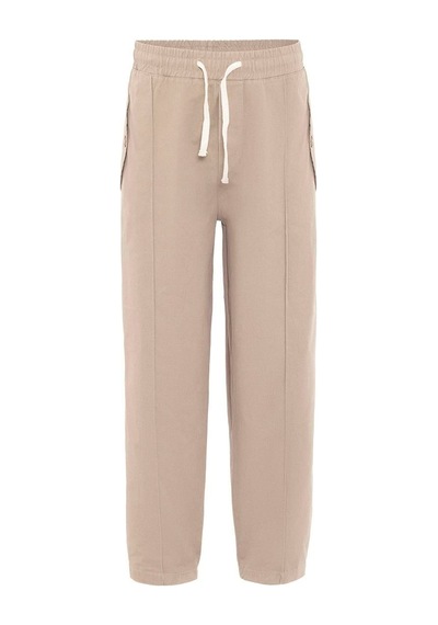 Vamos Bağcıklı Baggy Gabardin Pantolon Bej