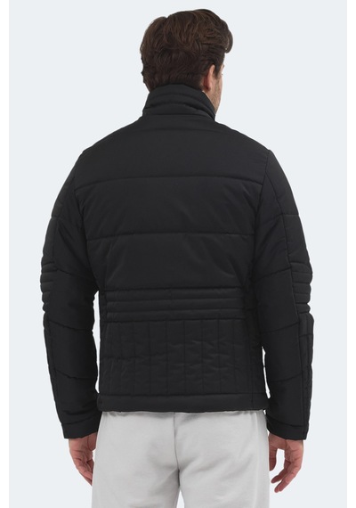Slazenger Blanco Erkek Dik Yaka Slim Fit Siyah Mont & Kaban Siyah