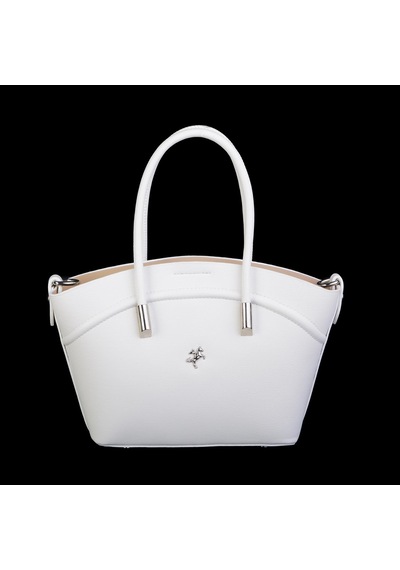 Nas Bag Kadın Mini Sepet Çanta El Ve Çapraz Çanta Beyaz Golf 20x18cm Beyaz