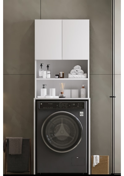 Vega Çamaşır Makinesi Üstü Dolap Banyo Dolabı Kapaklı Dolap Çamaşır Dolabı Üst Dolap Beyaz Vega Çamaşır Makinesi Üstü Dolap Banyo Dolabı Kapaklı Dolap Çamaşır Dolabı Üst Dolap Beyaz