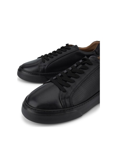 Tamer Tanca Erkek Hakiki Deri Siyah Sneakers & Spor Ayakkabı 13 2033 Erk Ayk Sk26-27 Syh/syh Tbn Siyah1