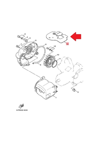 Yamaha Bws 100 Or.  Fan Kapağı Ara Parça 3Xg-E2631-00