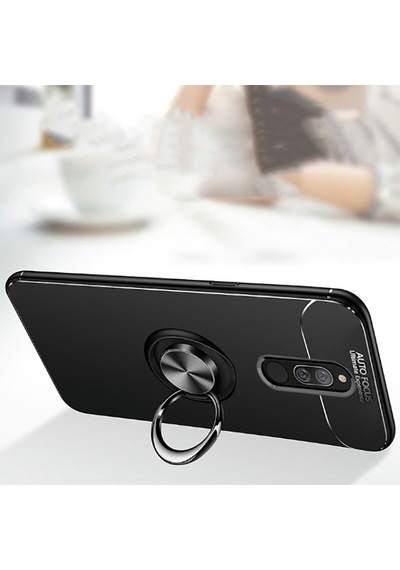 Xiaomi Redmi 8 Kılıf Zore Ravel Silikon Kapak Siyah-Mavi