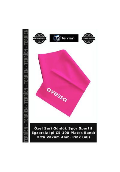 Delux Serisi Ce-100 Plates Bandı Orta Vakum Amb. Pink 40 Stretching Kondisyon Esneme İpi Pembe
