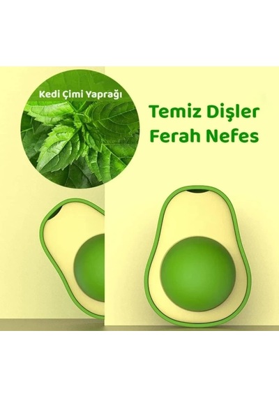 Sogud Avokado Kedi Nanesi Oyuncağı Yapışkanlı Catnip Topu İle Kediler İçin Çiğneme Ve Azaltıcı Oyun Doğal Kedi Otu İle Diş Sağlığına Destek Eğlenceli Evcil Kedi Oyuncağı 3 Lü Set