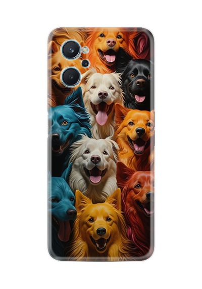Realme 9i Kılıf Boutique Baskılı Resimli Köpekçikler Pcode -026