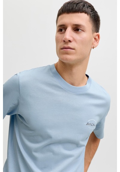 Jack & Jones Jjbrandon Bisiklet Yaka Kısa Kollu Erkek T-shirt Mavi