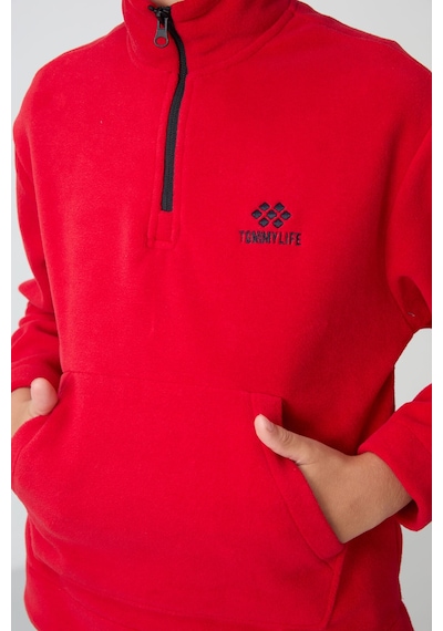 Tommylife Tommy Life Kırmızı-lacivert Kalın Yumuşak Dokulu Standart Fit Nakışlı Polar Erkek Çocuk Eşofman Takım - 11218 Kırmızı - Lacivert